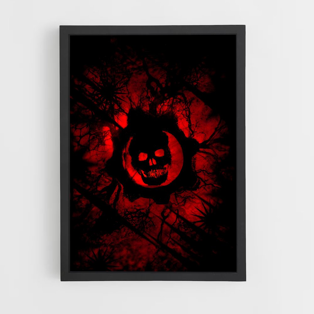 Poster Crâne de Sang – affiche Gears of war (vue 2)